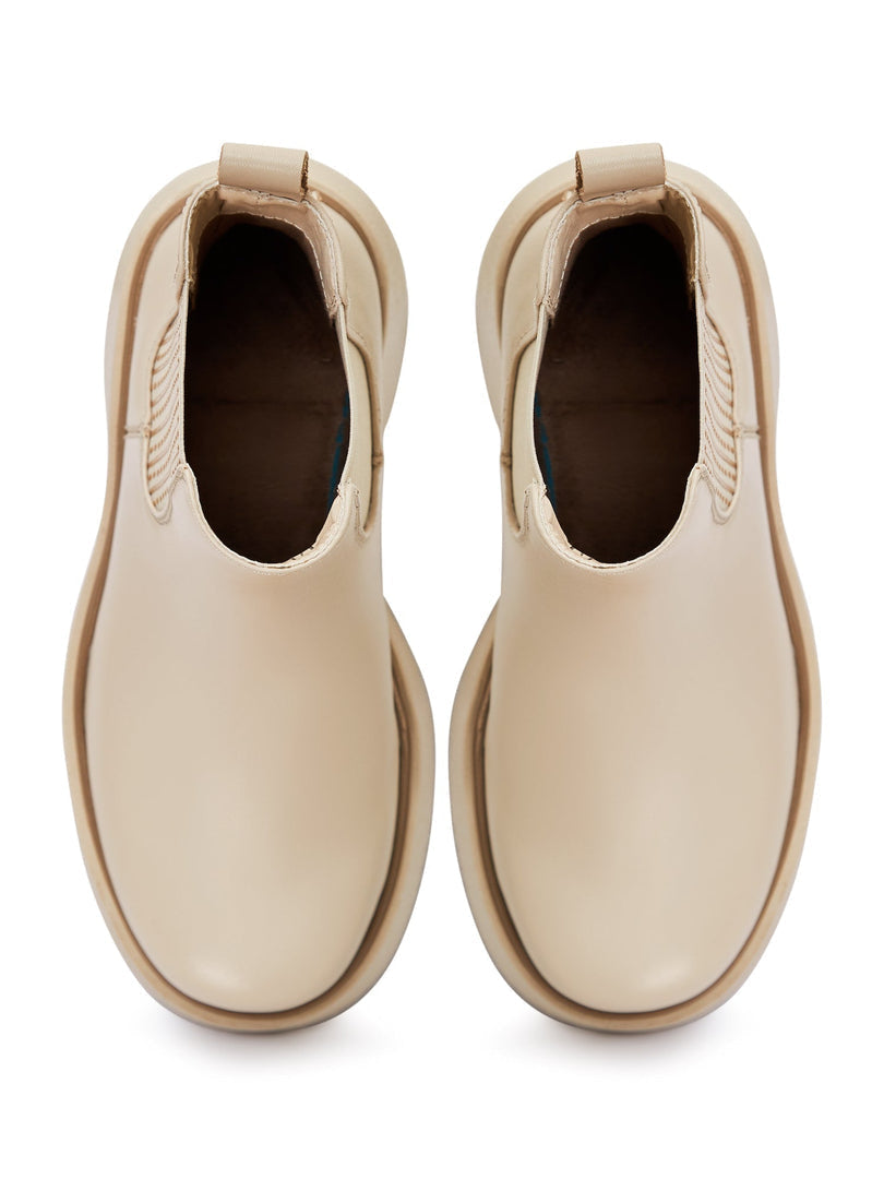 Leren plateaulaarzen