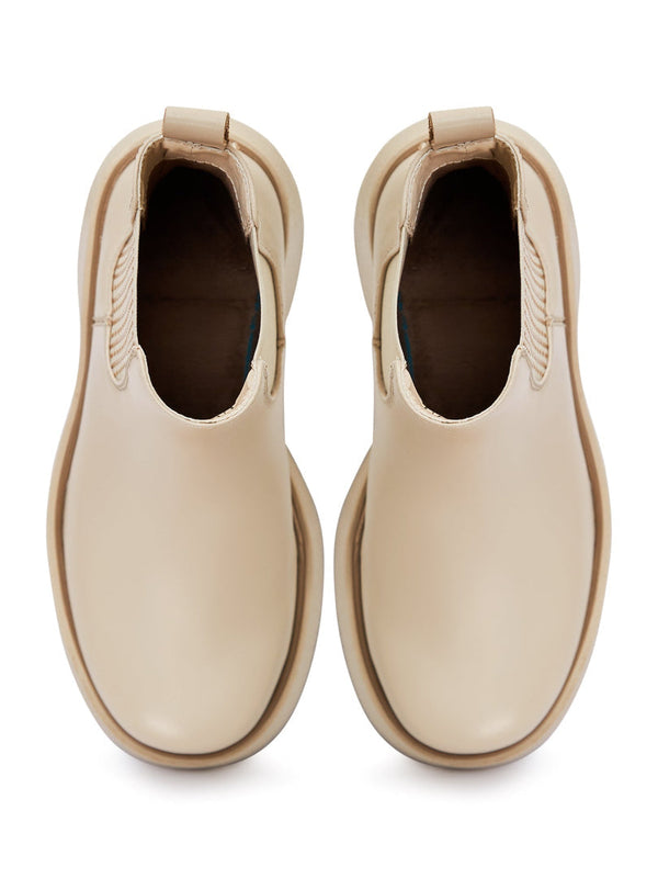 Ankelstövlar med plattform i läder