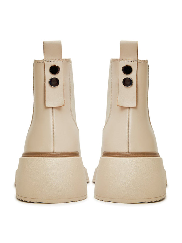 Ankelstövlar med plattform i läder