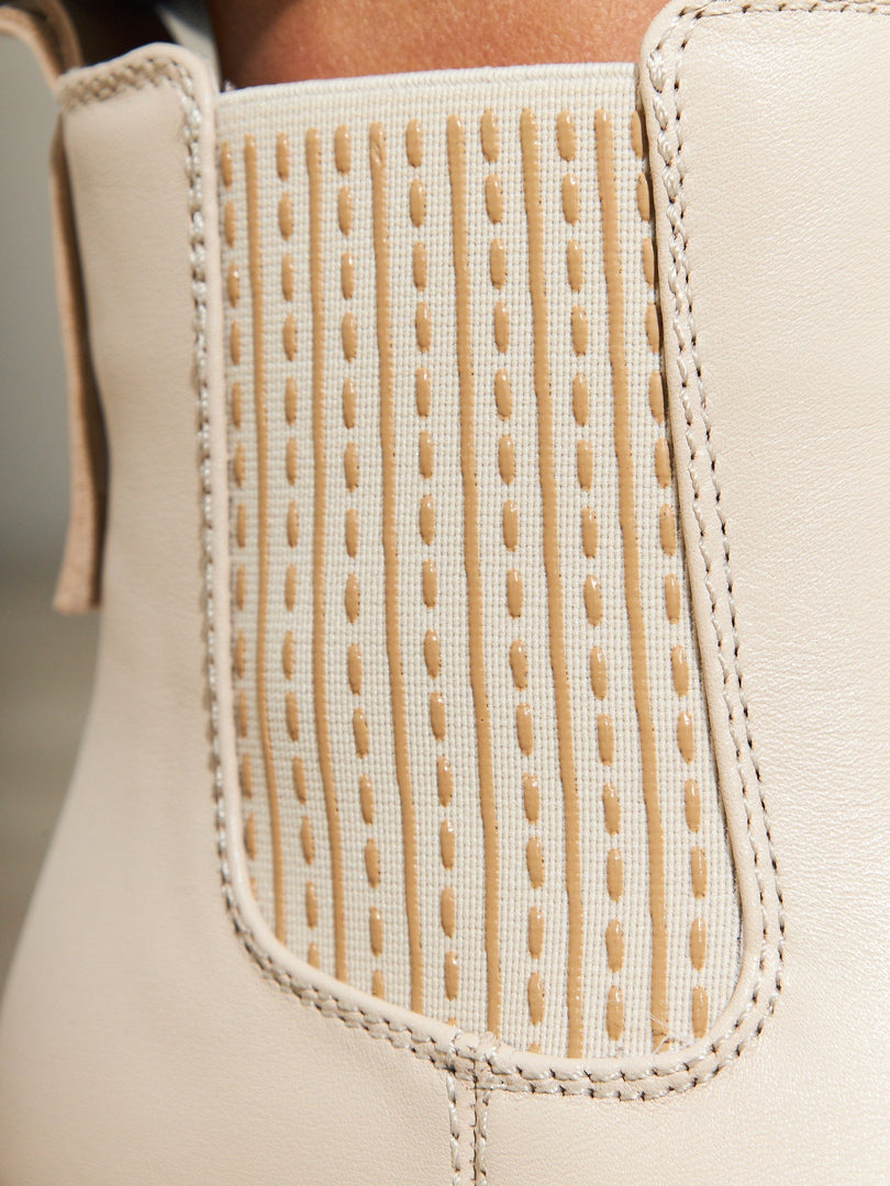 Leren plateaulaarzen