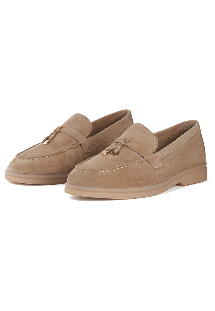Platform Moccasins Aurelia - Light Beige