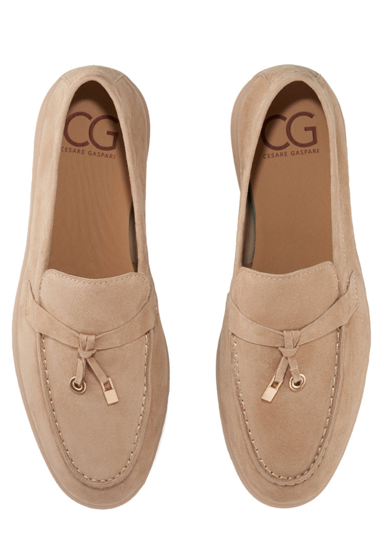 Platform Moccasins Aurelia - Light Beige