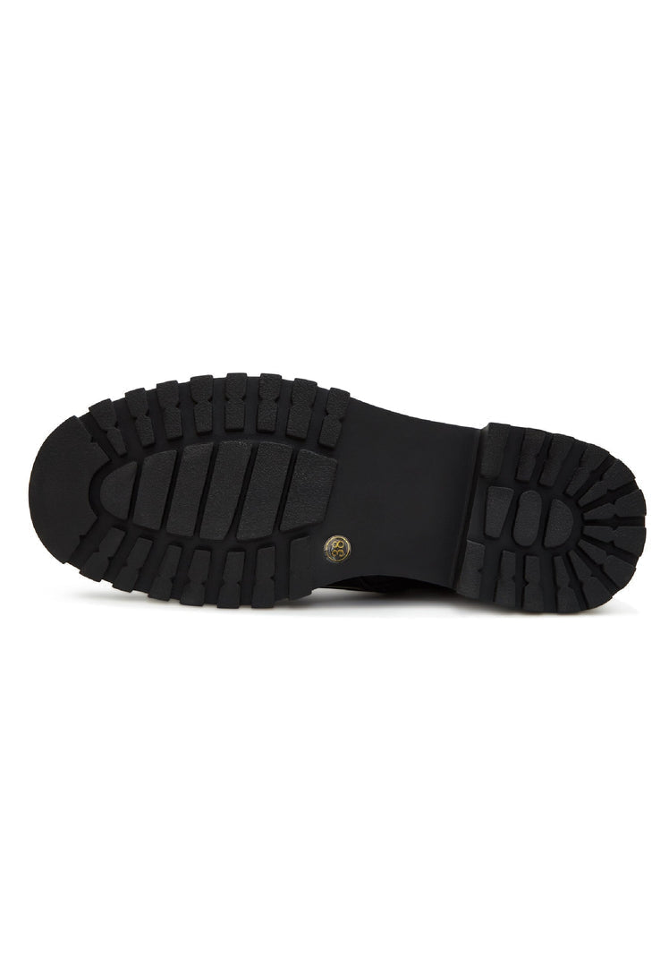Bottines zippées brillantes - Noir