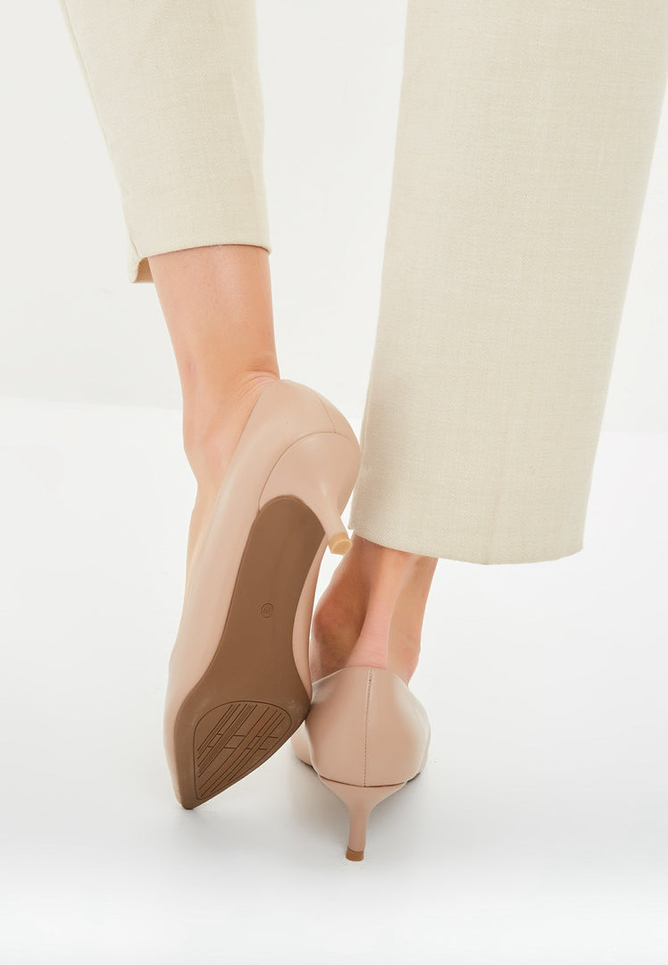 Elegante Luxus-Pumps - Beige