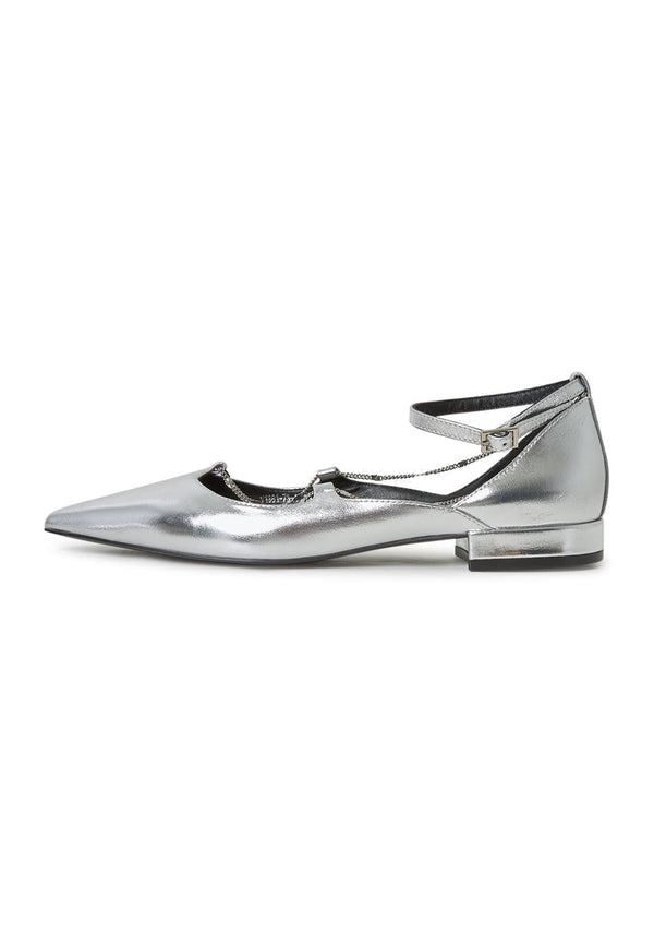 Leather Ballerinas Clara - Silver