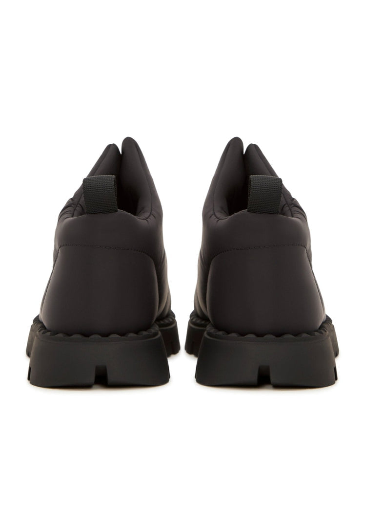 Suede Wool-Lined Winter Boots - Black