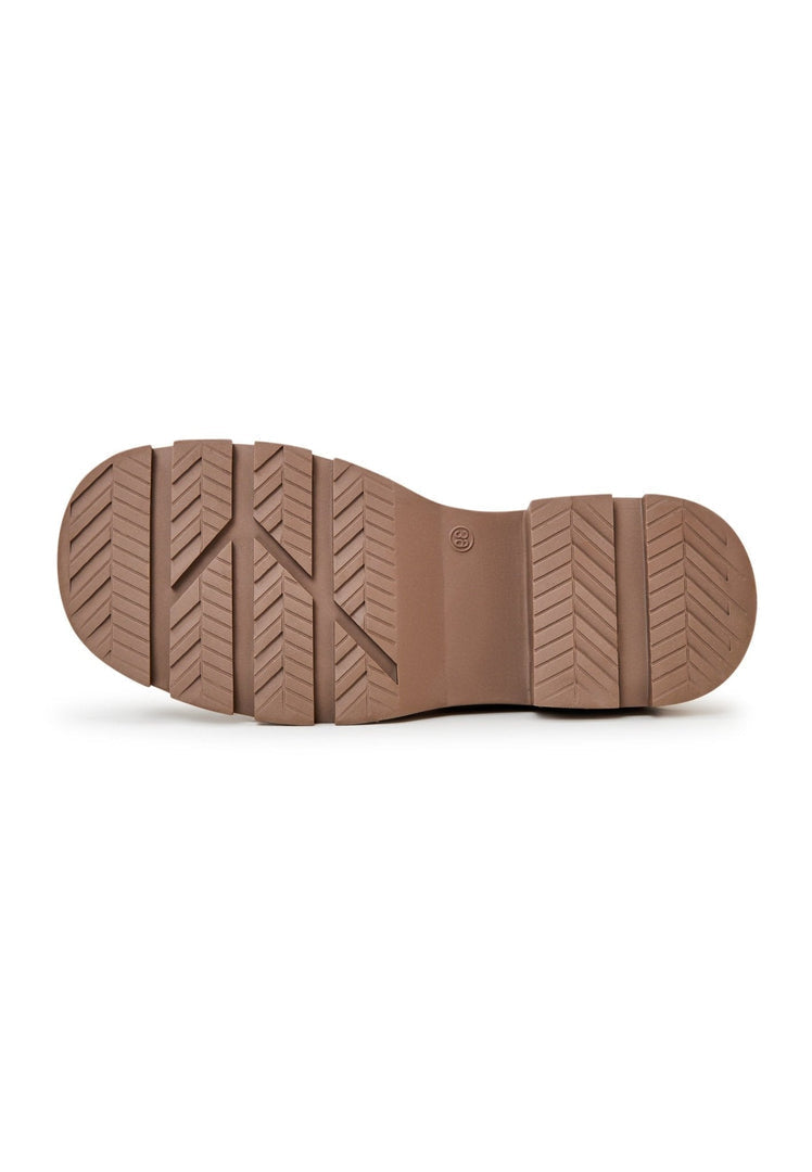 A fashionable pair of women's brown casual lace-up ankle boots - perfect for adding style and comfort to any outfit.