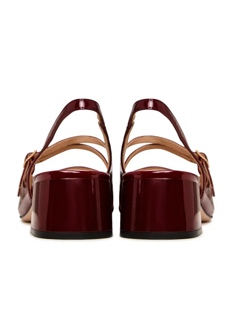 Slingback Block Heels Pumps Mar y Sol - Bordeaux