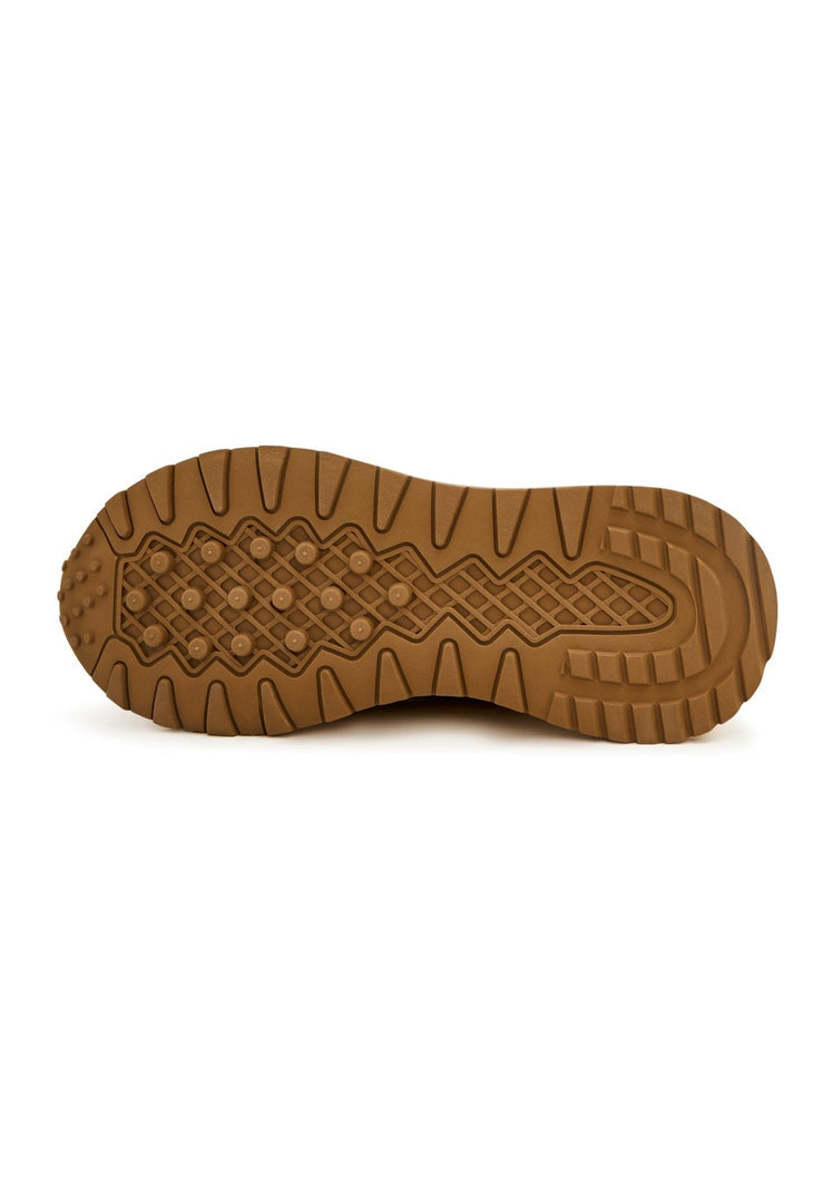Flat Sole Winter Boots - Brown
