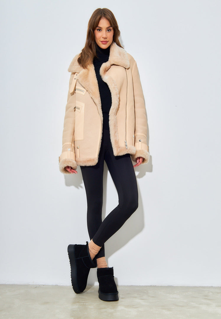 Bota de invierno de ante