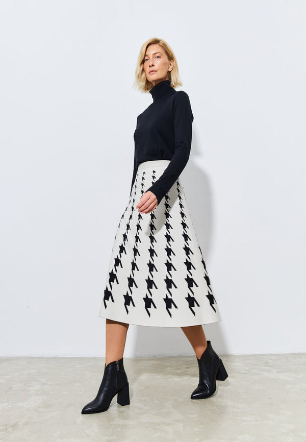 Klasyczne skórzane botki do kostki z blokowym obcasem