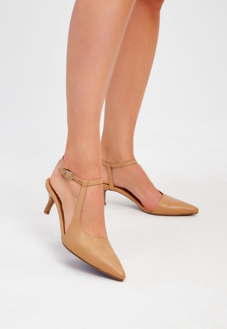 Elegante Luxus-Pumps - Beige