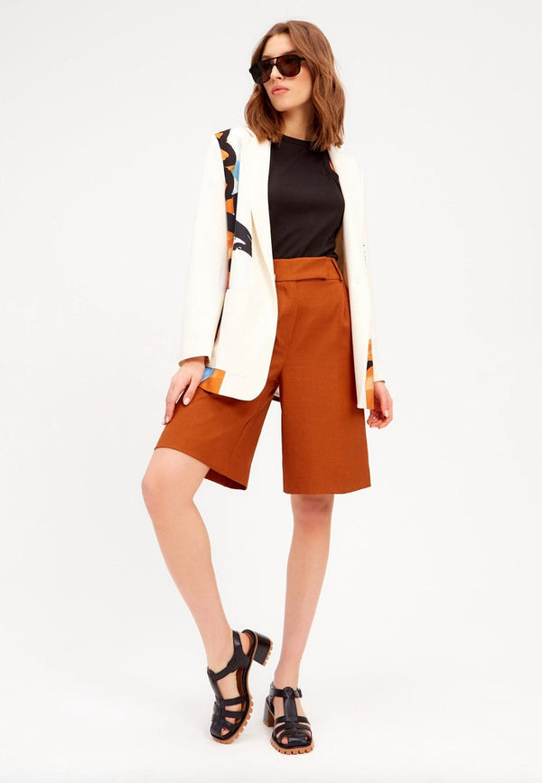 Sandalias de piel con tacón bloque - Negro