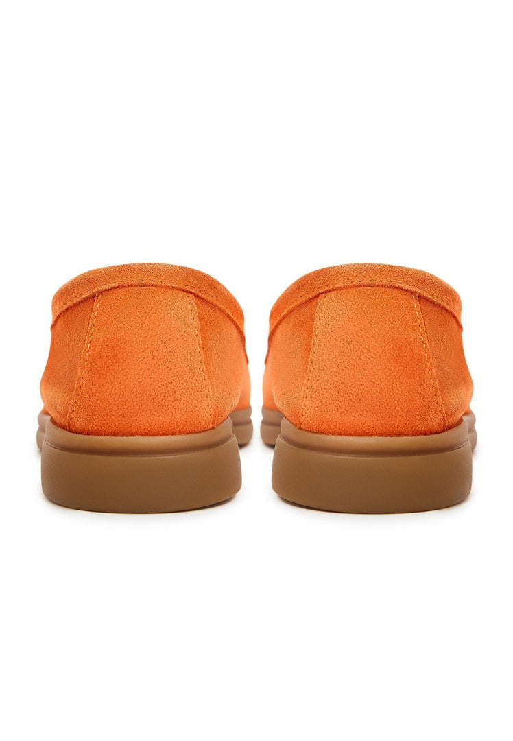 Classic Flat Sole Loafers - Orange