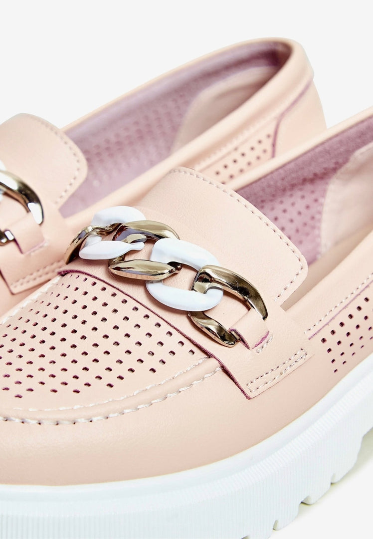 A versatile and trendy pair of women's pink casual loafers, designed for both style and comfort at an affordable price.