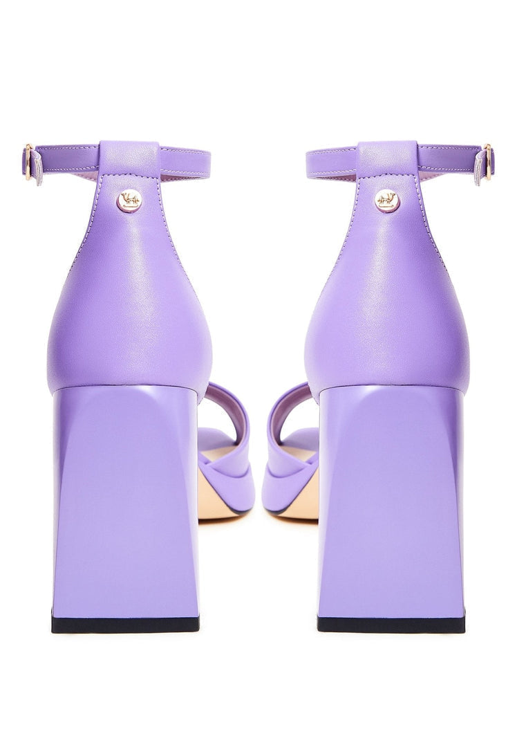 Classic Open Toe High Heel Sandals - Lilac