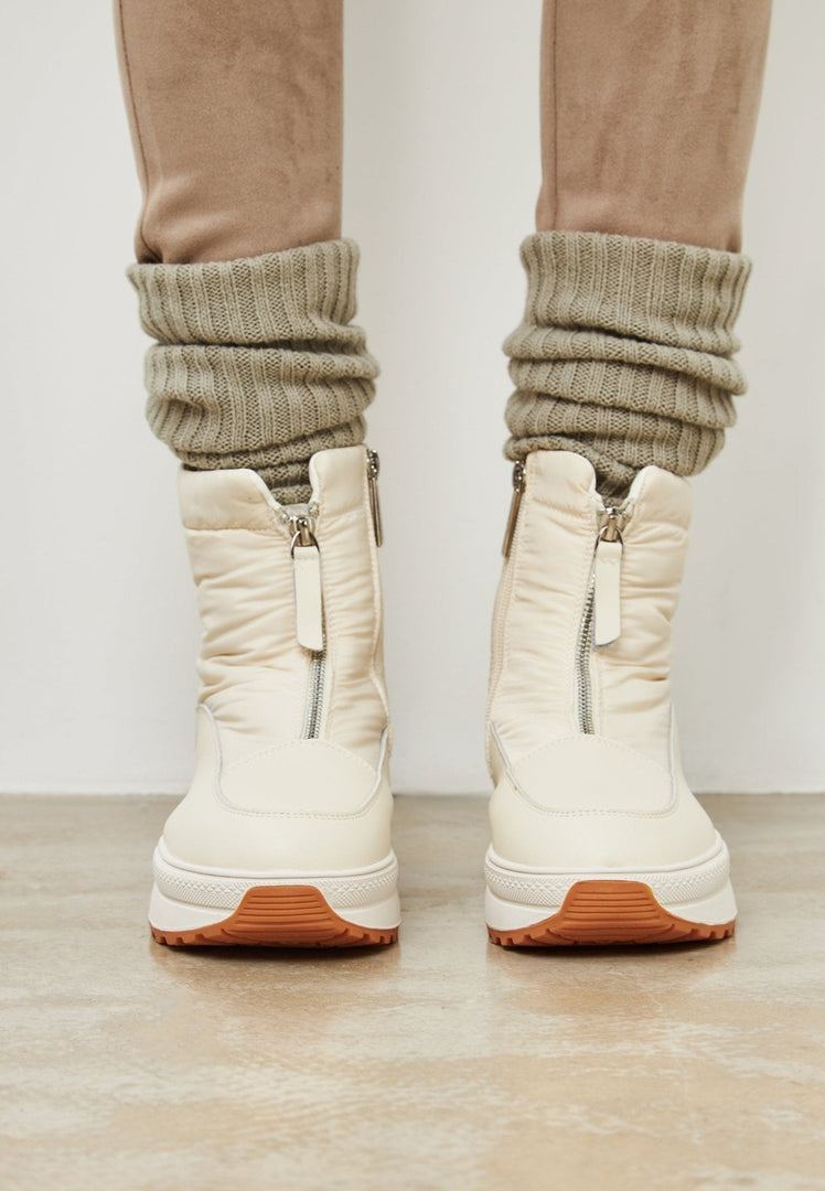 Winterliche warme Plateaustiefel