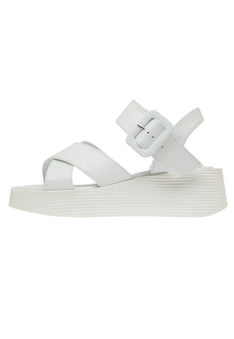 Blush Platform Sandals – White