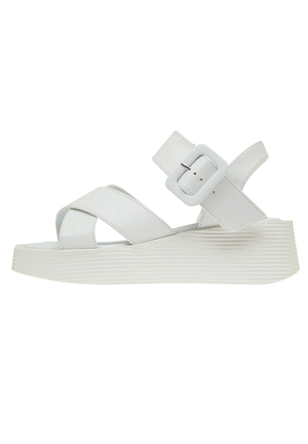 Blush Platform Sandals – White