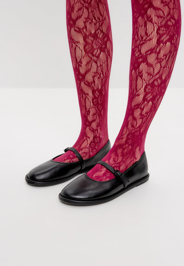 Leder-Ballerinas Alba - Schwarz