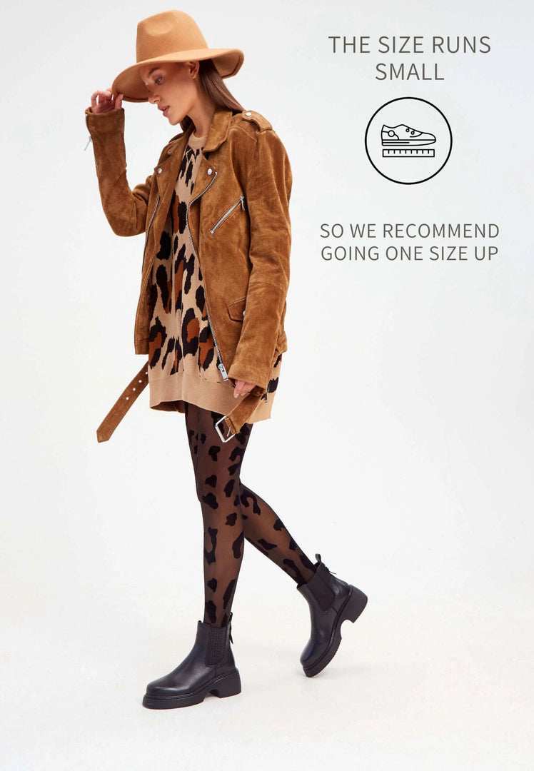 Leren plateaulaarzen