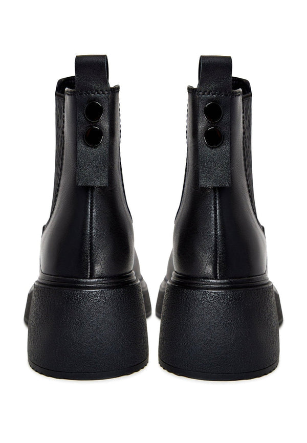 Leren plateaulaarzen