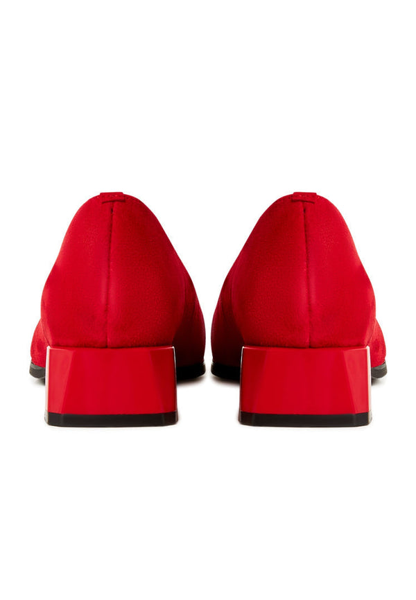 Baleriny na płaskim obcasie Ingrid - Czerwone