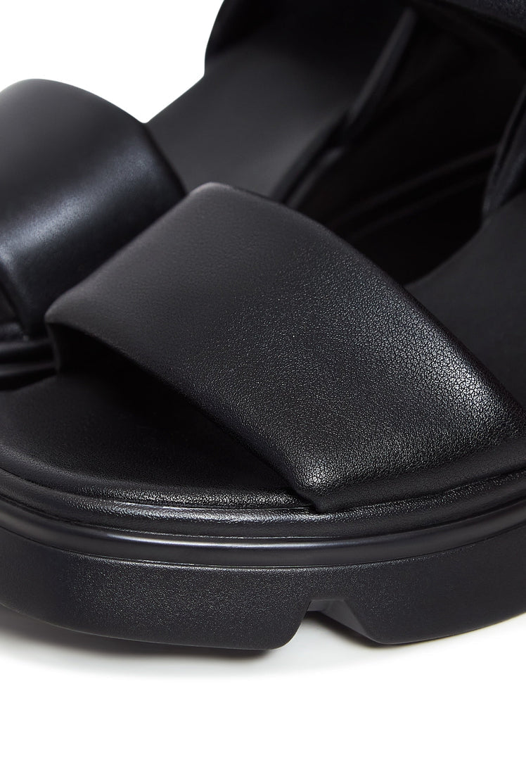 Sandalias de plataforma urbanas de piel