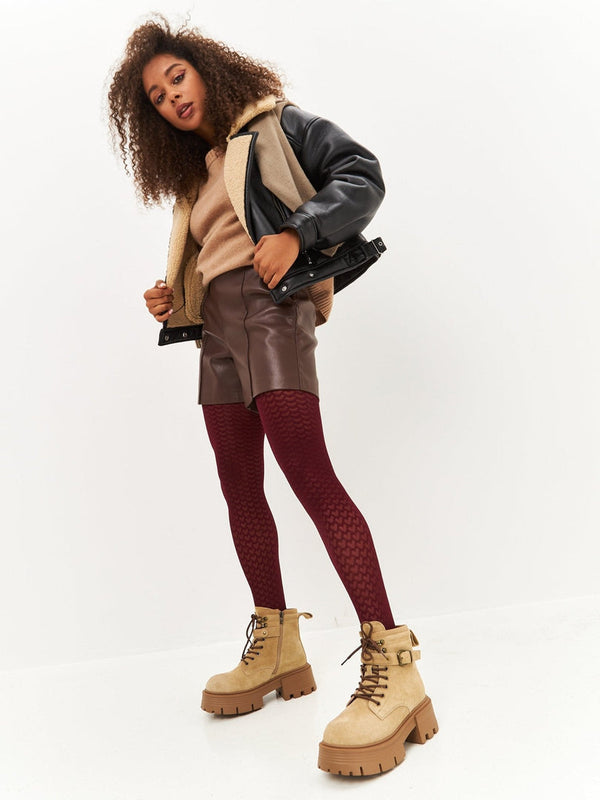 Elegant Platform Ankle Boots - Beige