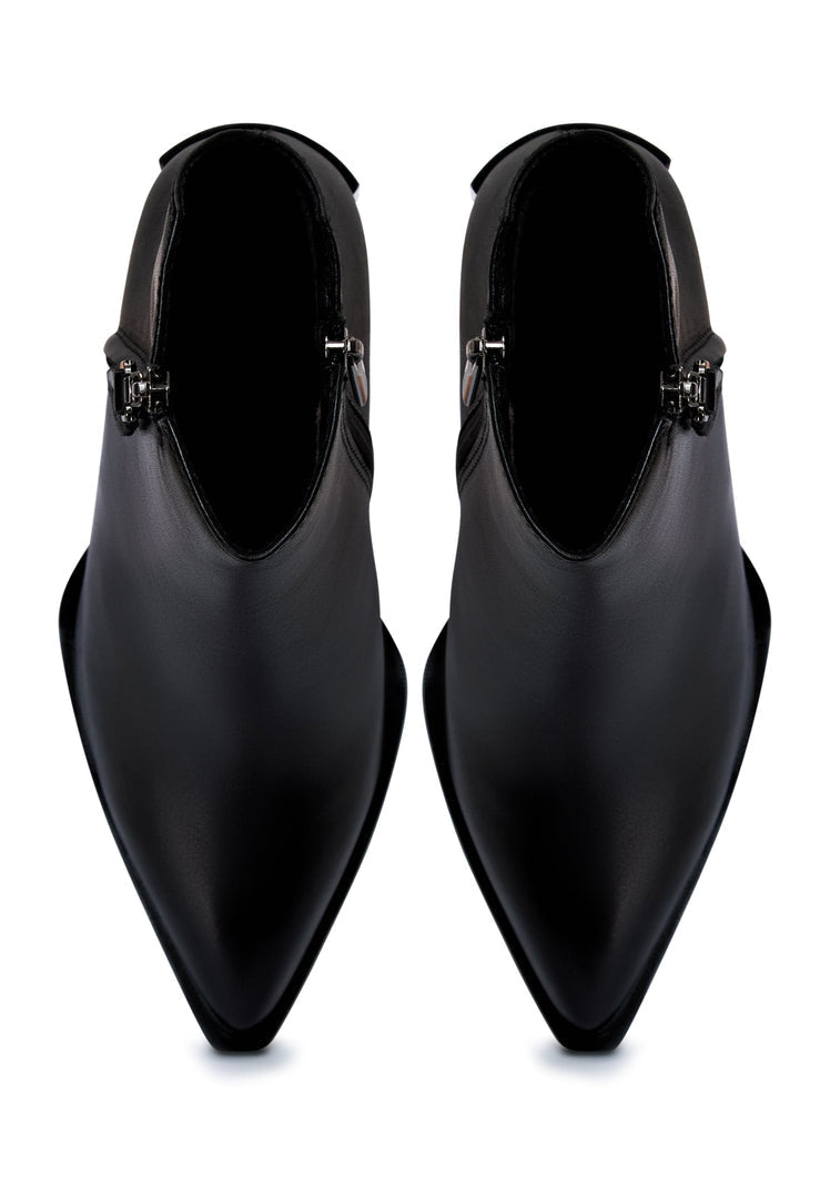 Klassieke leren enkellaarsjes