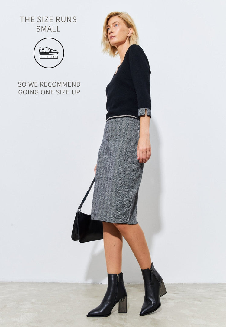 Klassieke leren enkellaarsjes