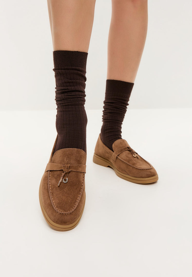 Platform mokkasiner Aurelia - Brun