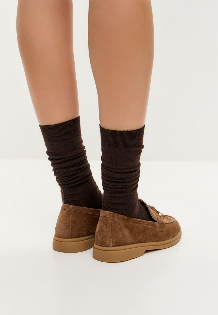 Platform mokkasiner Aurelia - Brun