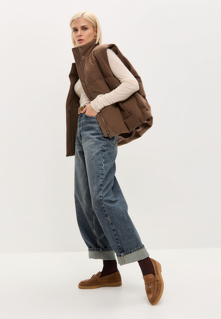 Platform mokkasiner Aurelia - Brun