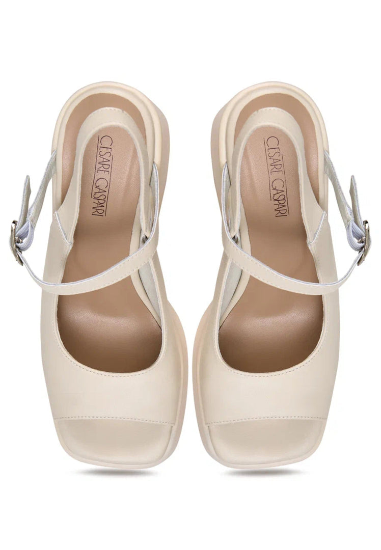 Chunky Platform Sandals - White