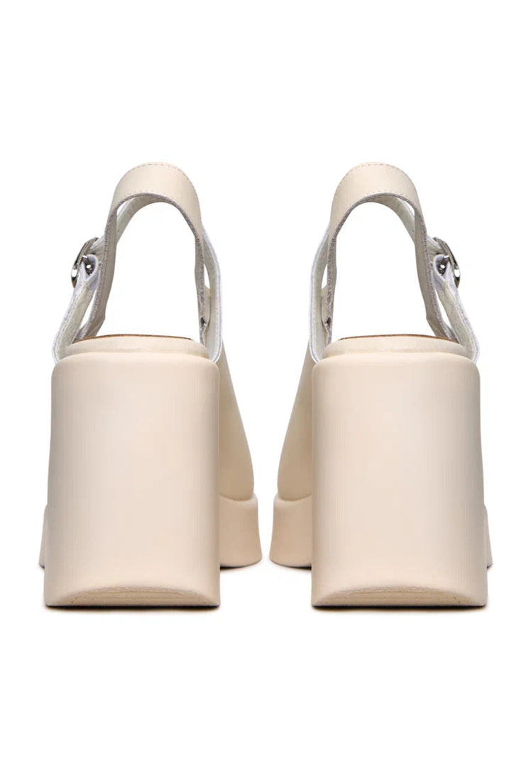 Chunky Platform Sandals - White