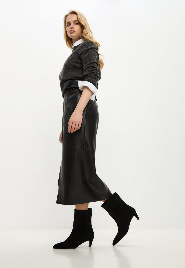 Kitten Heel Stiefelette Dolly - Schwarz