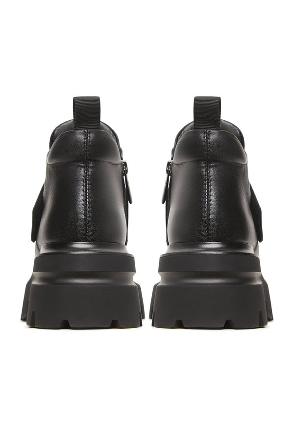 Mocasines de piel con doble hebilla Geirr - Negro