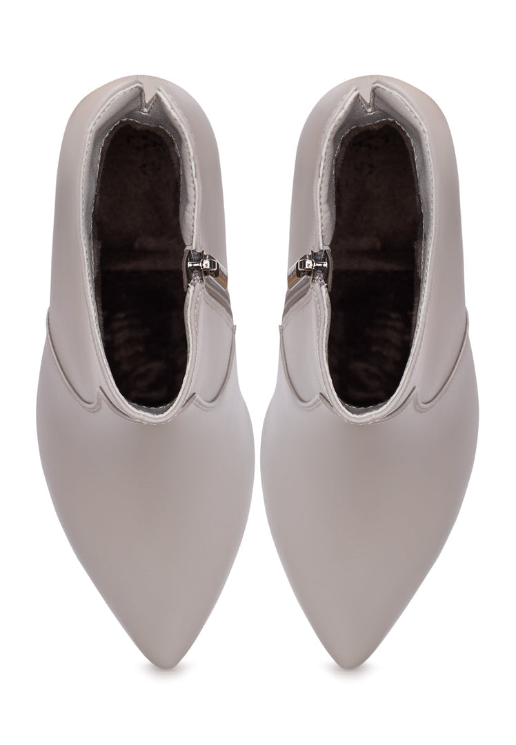 Schicke hochhackige Stiefelette Cleo - Grau