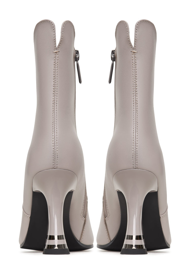 Schicke hochhackige Stiefelette Cleo - Grau