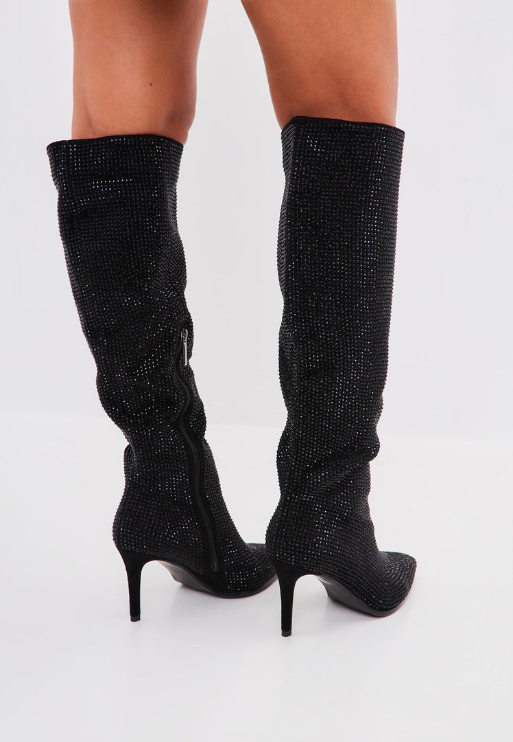 Botas altas con adorno Jewel