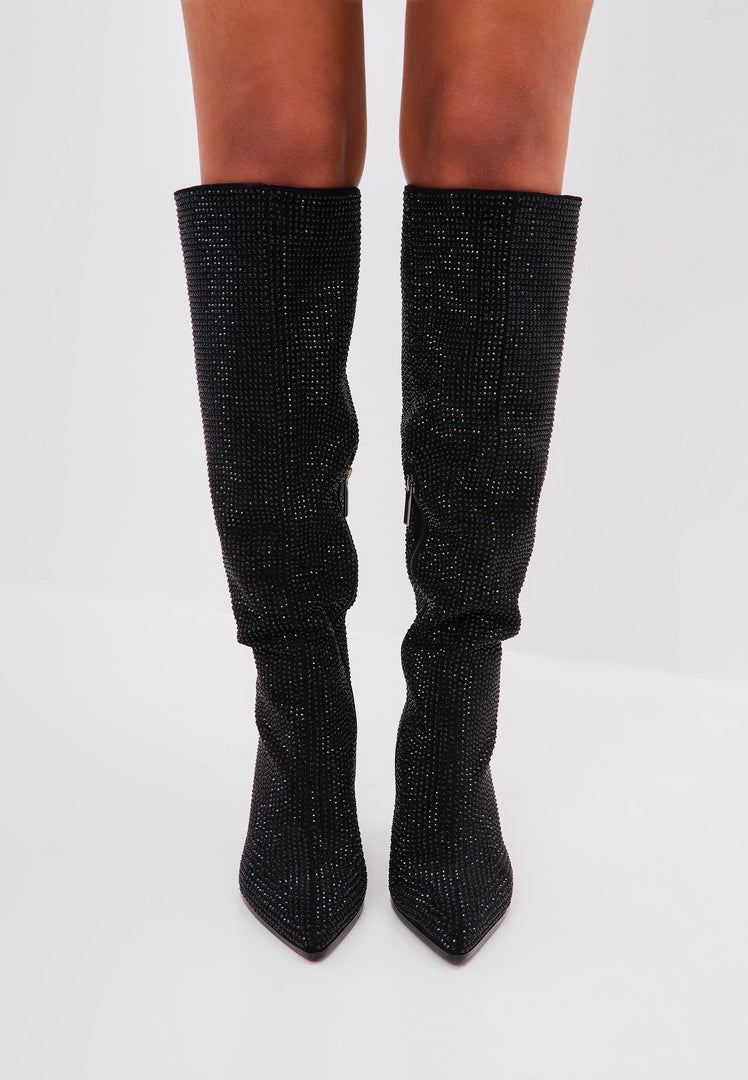Botas altas con adorno Jewel