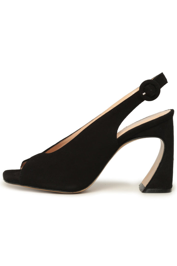 Peep Charm Heels - Black