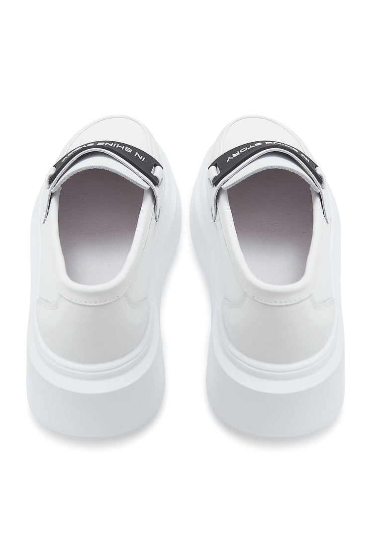 Platform Slip-On Loafers - White