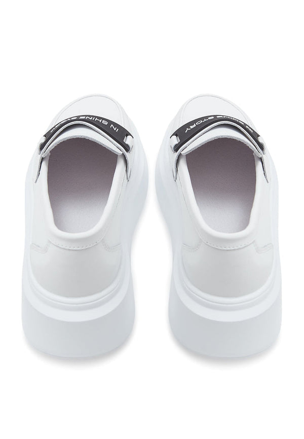 Platform Slip-On Loafers - White