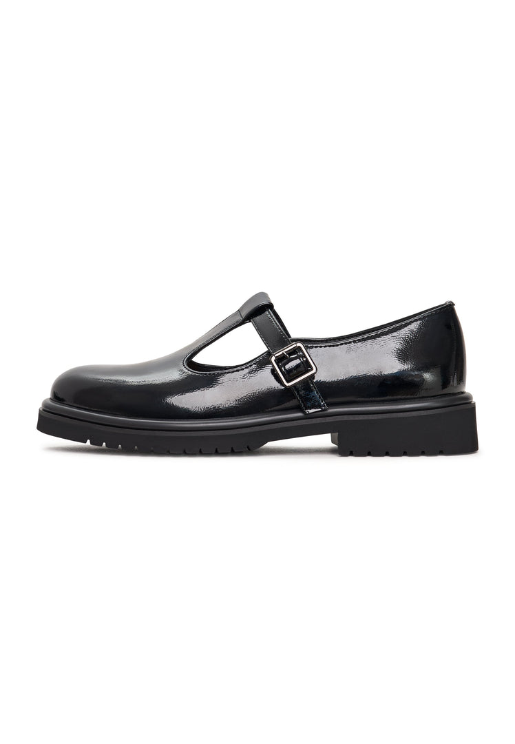 Klassische Mary Jane Loafers MayJay - Lack Schwarz