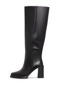 Bold Block Heel Knee-High Boots Nala - Black