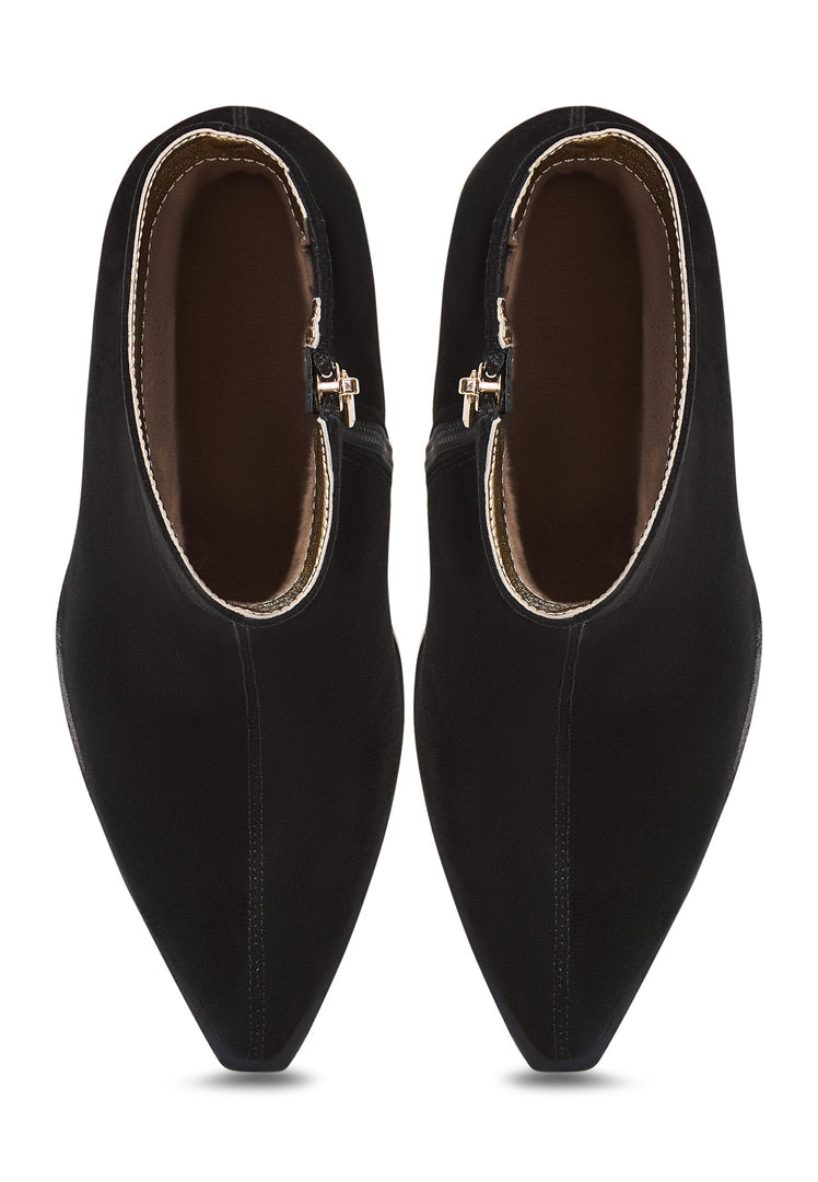 Farve stilethæl ankelstøvler Scarlett - Sort