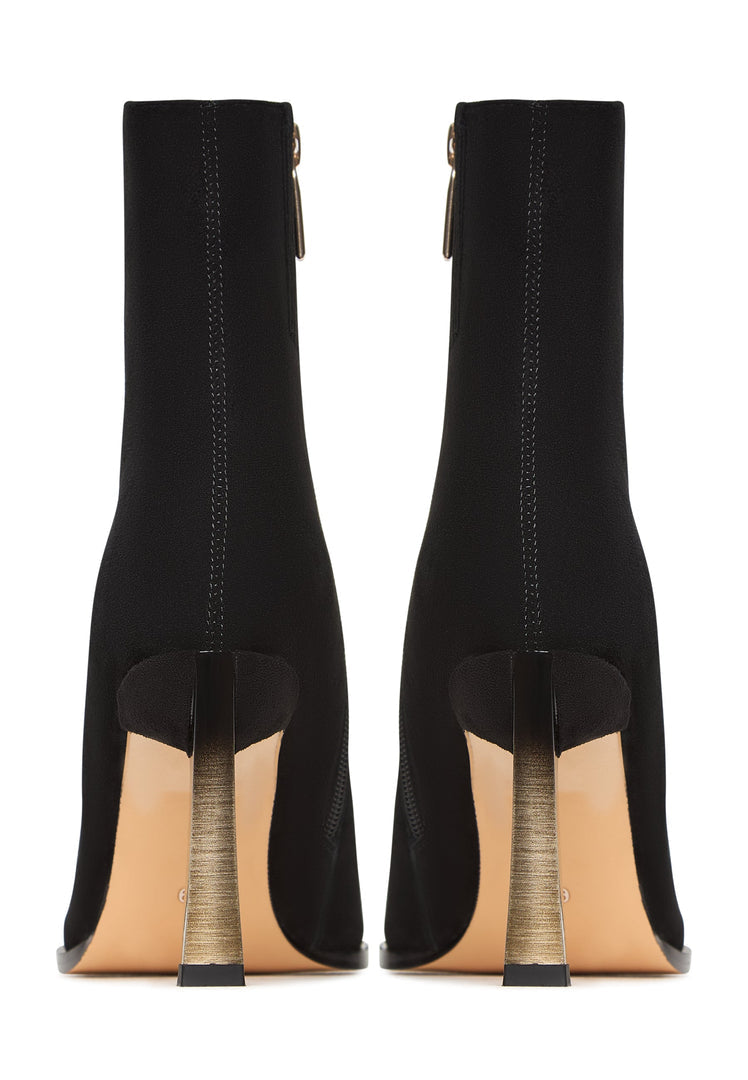 Farve stilethæl ankelstøvler Scarlett - Sort