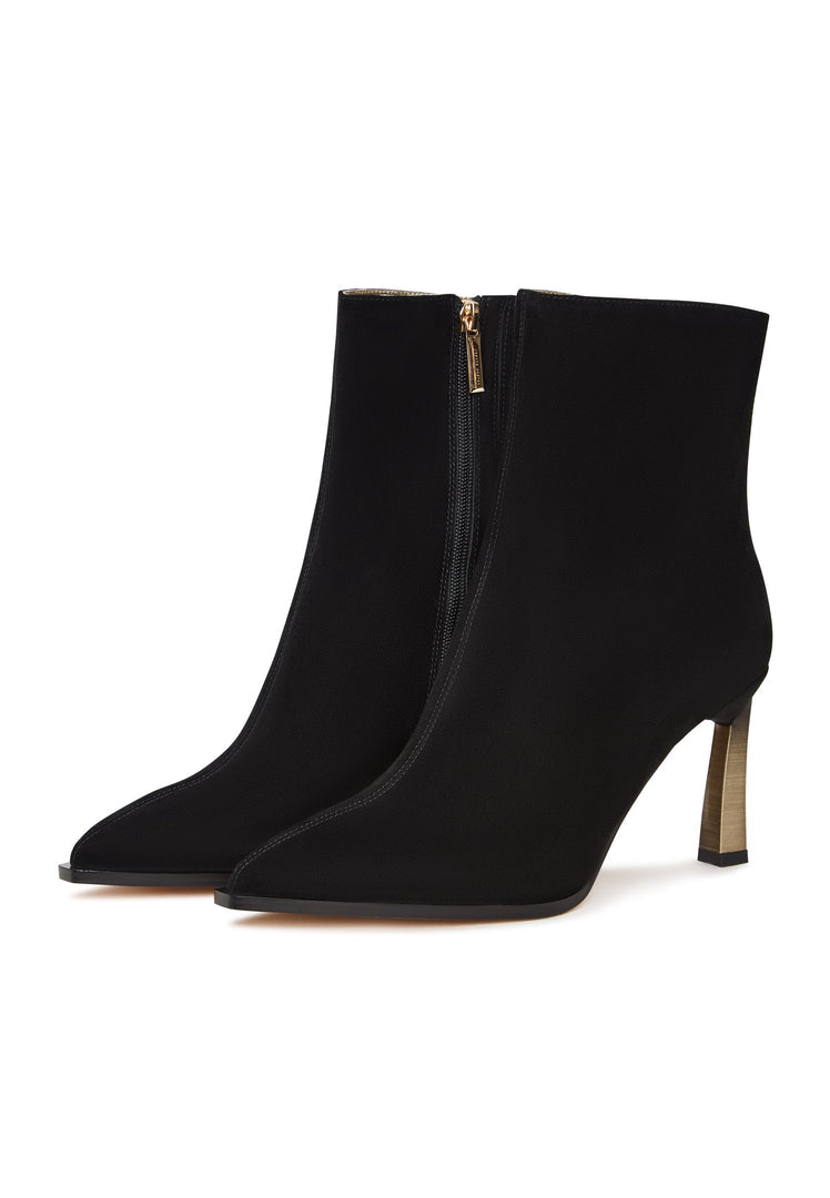 Color Stiletto Heel Stiefelette Scarlett - Schwarz